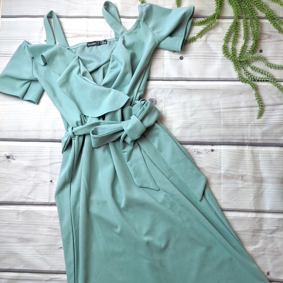 boohoo mint dress